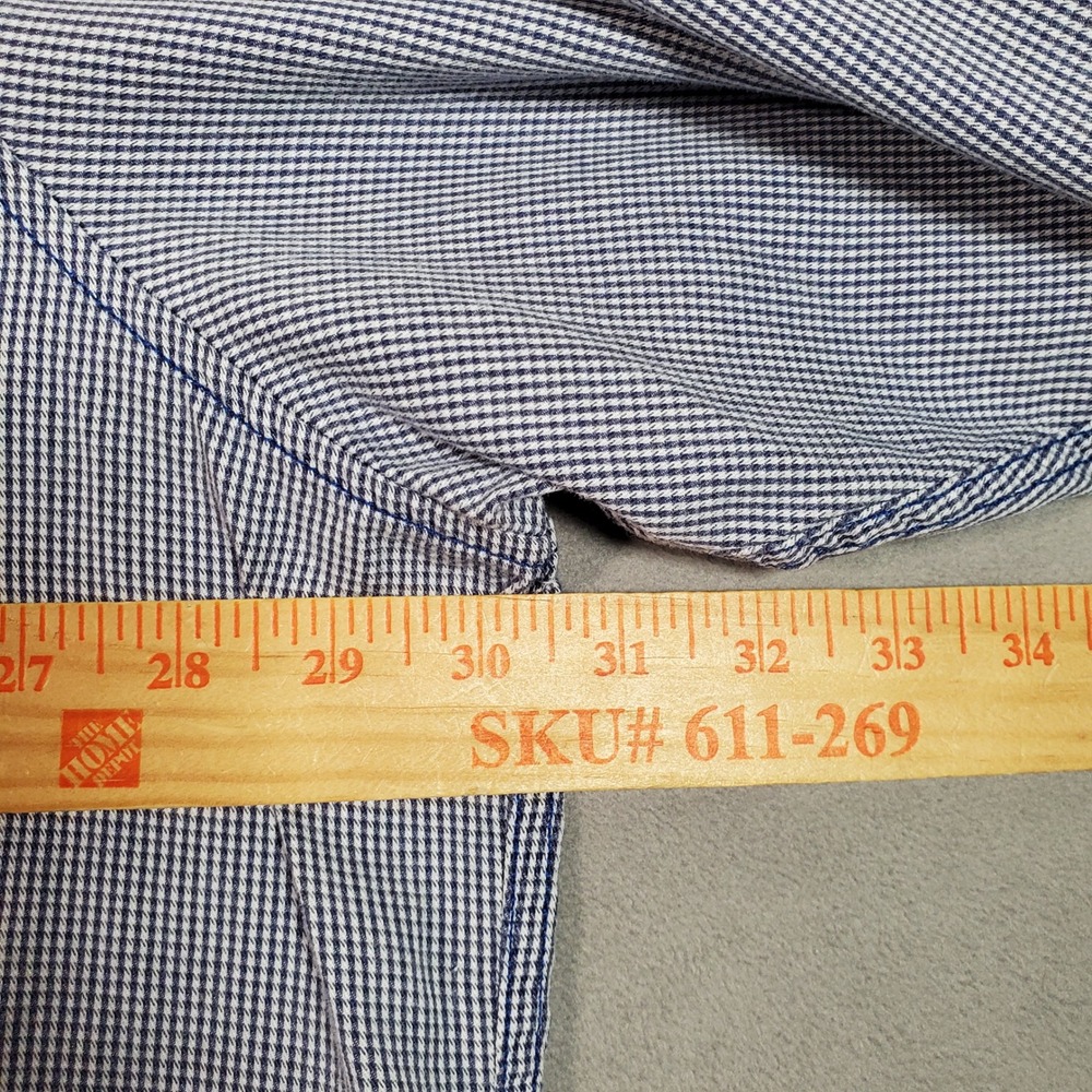 Tommy Bahama Shirt Mens 3XL Blue Micro Check Tencel Button Preppy Coastal Resort - Picture 4 of 8